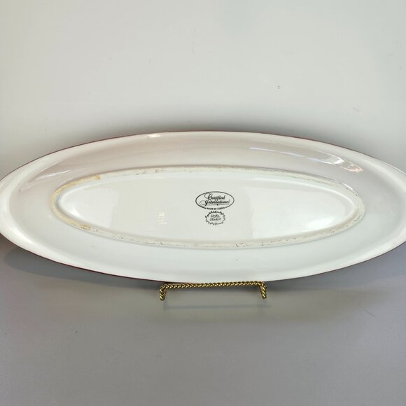 Stunning Lesal Studio Hand-Painted Floral Serving Platter - Picture 7 of 8
